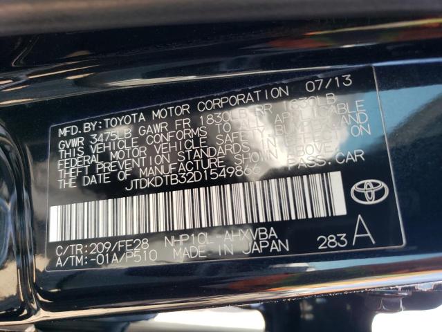 Photo 12 VIN: JTDKDTB32D1549866 - TOYOTA PRIUS C 