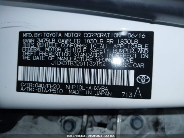 Photo 8 VIN: JTDKDTB32G1132154 - TOYOTA PRIUS C 