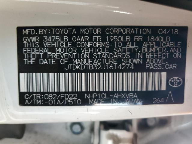 Photo 12 VIN: JTDKDTB32J1614274 - TOYOTA PRIUS 