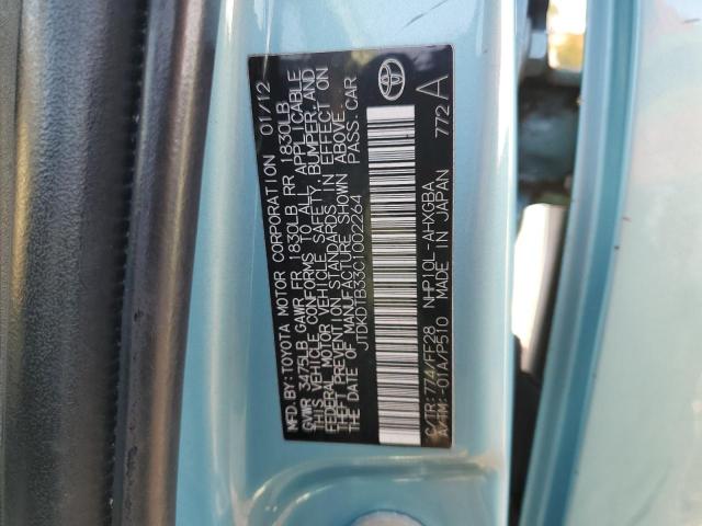 Photo 12 VIN: JTDKDTB33C1002264 - TOYOTA PRIUS C 