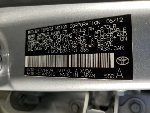 Photo 11 VIN: JTDKDTB33C1011885 - TOYOTA PRIUS 