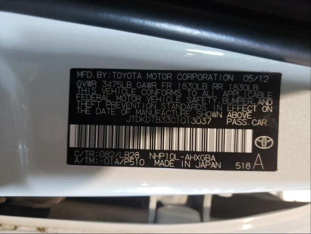 Photo 9 VIN: JTDKDTB33C1013037 - TOYOTA PRIUS C 