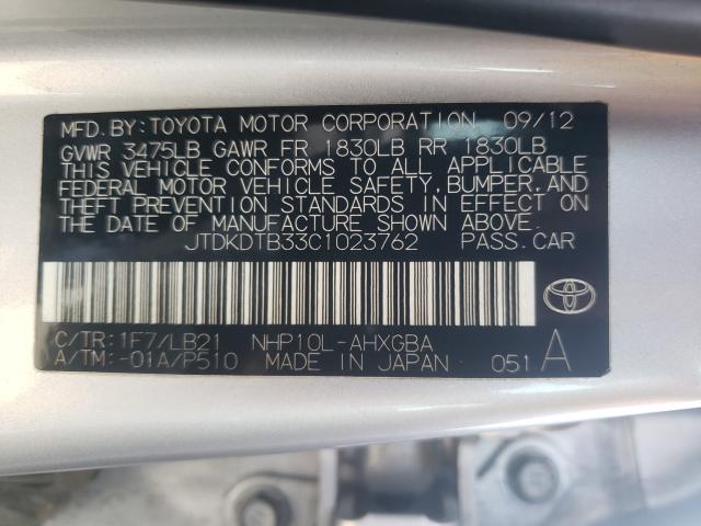 Photo 9 VIN: JTDKDTB33C1023762 - TOYOTA PRIUS C 