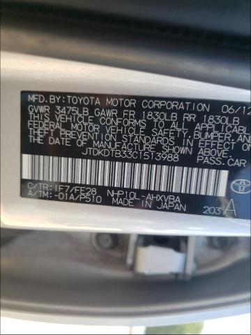 Photo 9 VIN: JTDKDTB33C1513988 - TOYOTA PRIUS C 