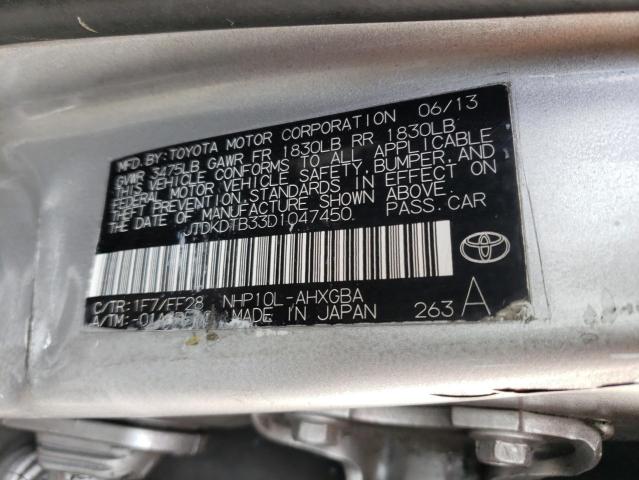 Photo 13 VIN: JTDKDTB33D1047450 - TOYOTA PRIUS 