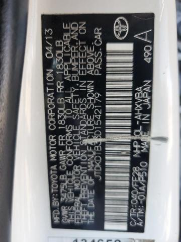 Photo 12 VIN: JTDKDTB33D1542179 - TOYOTA PRIUS C 