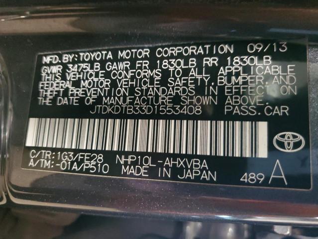 Photo 12 VIN: JTDKDTB33D1553408 - TOYOTA PRIUS C 