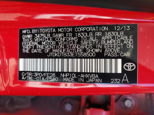 Photo 9 VIN: JTDKDTB33E1558500 - TOYOTA PRIUS C 