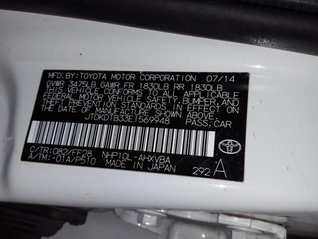 Photo 9 VIN: JTDKDTB33E1569948 - TOYOTA PRIUS C 