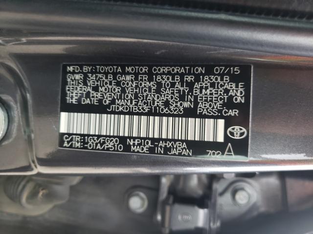 Photo 9 VIN: JTDKDTB33F1106323 - TOYOTA PRIUS C 