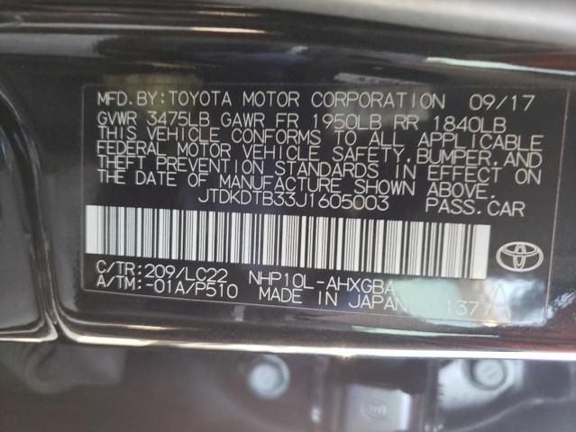 Photo 9 VIN: JTDKDTB33J1605003 - TOYOTA PRIUS C 