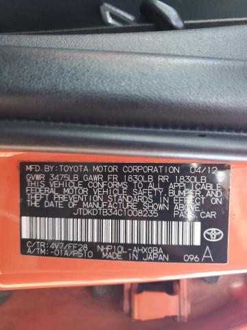 Photo 11 VIN: JTDKDTB34C1008235 - TOYOTA PRIUS C 