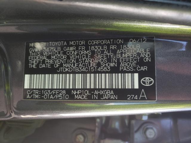 Photo 9 VIN: JTDKDTB34C1514583 - TOYOTA PRIUS C 