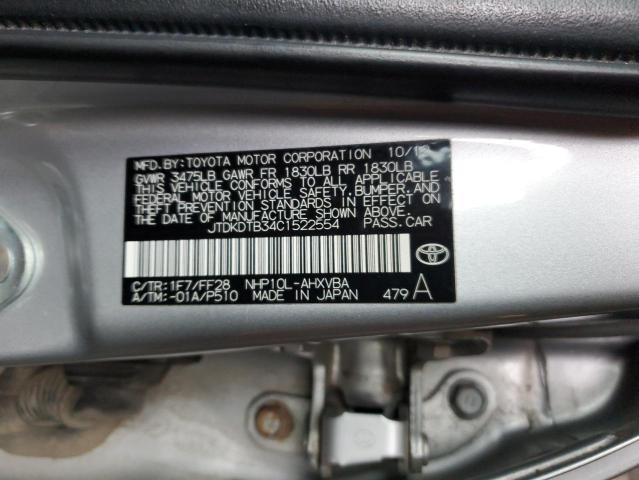 Photo 12 VIN: JTDKDTB34C1522554 - TOYOTA PRIUS C 