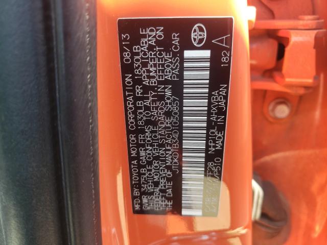 Photo 9 VIN: JTDKDTB34D1050857 - TOYOTA PRIUS C 