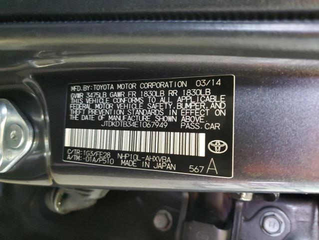 Photo 12 VIN: JTDKDTB34E1067949 - TOYOTA PRIUS 