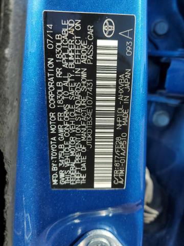 Photo 11 VIN: JTDKDTB34E1077431 - TOYOTA PRIUS C 