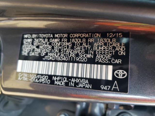 Photo 11 VIN: JTDKDTB34G1119020 - TOYOTA PRIUS C 