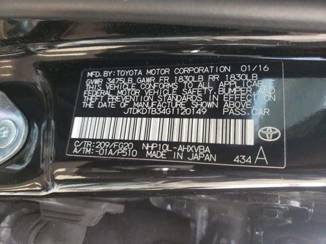 Photo 9 VIN: JTDKDTB34G1120149 - TOYOTA PRIUS C 