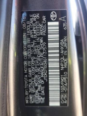 Photo 12 VIN: JTDKDTB34G1137579 - TOYOTA PRIUS C 