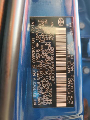 Photo 12 VIN: JTDKDTB34H1591882 - TOYOTA PRIUS C 