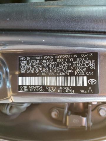 Photo 11 VIN: JTDKDTB35D1043674 - TOYOTA PRIUS 