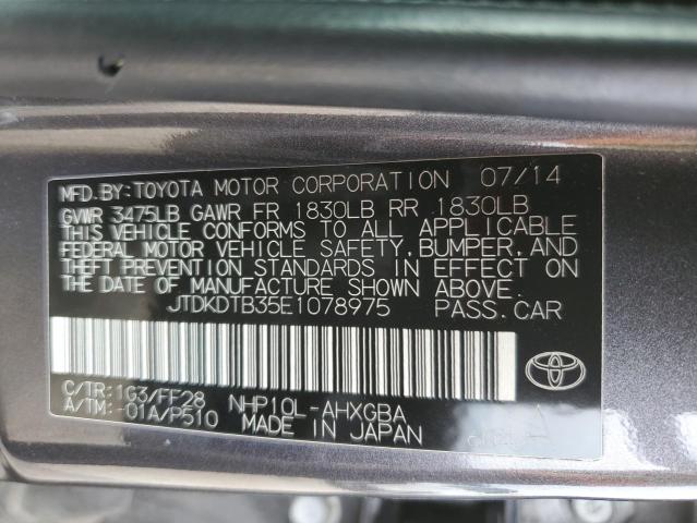 Photo 12 VIN: JTDKDTB35E1078975 - TOYOTA PRIUS 