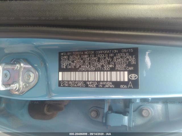 Photo 8 VIN: JTDKDTB35F1111300 - TOYOTA PRIUS C 