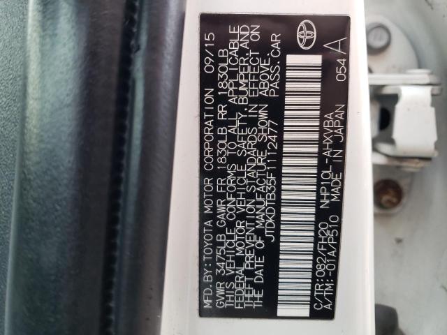 Photo 11 VIN: JTDKDTB35F1112477 - TOYOTA PRIUS 