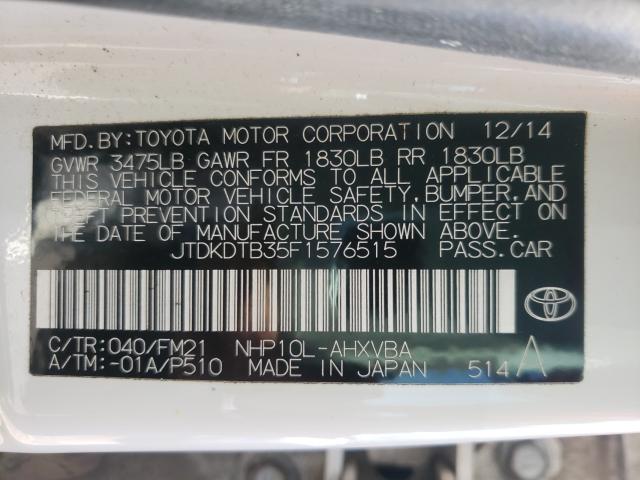 Photo 9 VIN: JTDKDTB35F1576515 - TOYOTA PRIUS C 