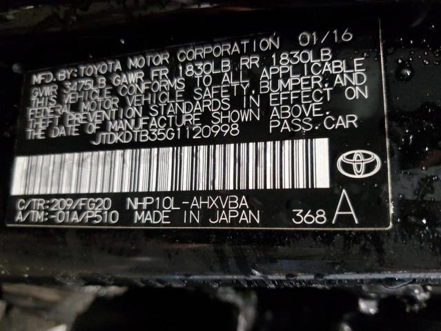 Photo 11 VIN: JTDKDTB35G1120998 - TOYOTA PRIUS C 