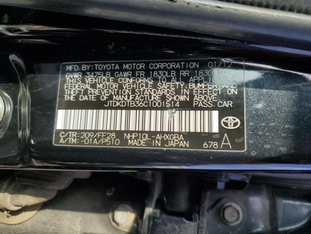 Photo 11 VIN: JTDKDTB36C1001514 - TOYOTA PRIUS C 