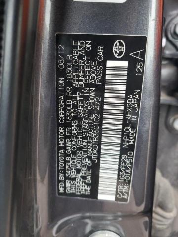 Photo 12 VIN: JTDKDTB36C1021472 - TOYOTA PRIUS 