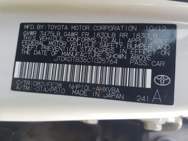 Photo 9 VIN: JTDKDTB36C1025764 - TOYOTA PRIUS C 