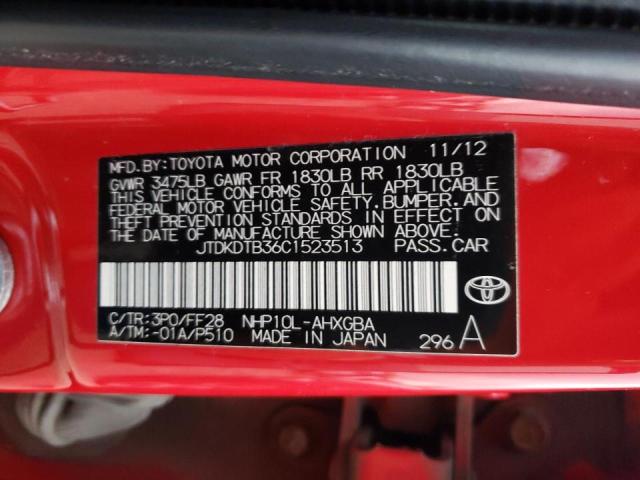 Photo 9 VIN: JTDKDTB36C1523513 - TOYOTA PRIUS C 