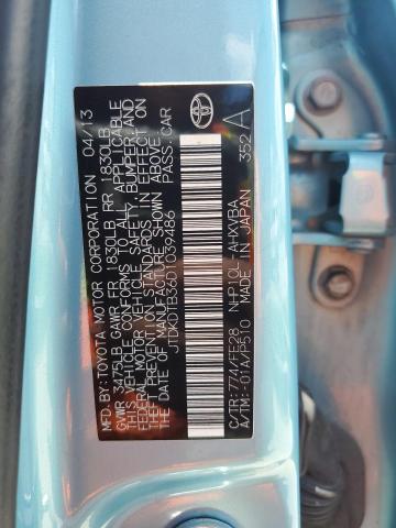 Photo 12 VIN: JTDKDTB36D1039486 - TOYOTA PRIUS 