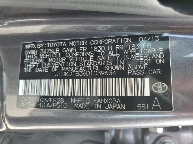 Photo 11 VIN: JTDKDTB36D1039634 - TOYOTA PRIUS 