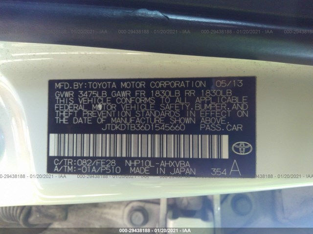 Photo 8 VIN: JTDKDTB36D1545660 - TOYOTA PRIUS 