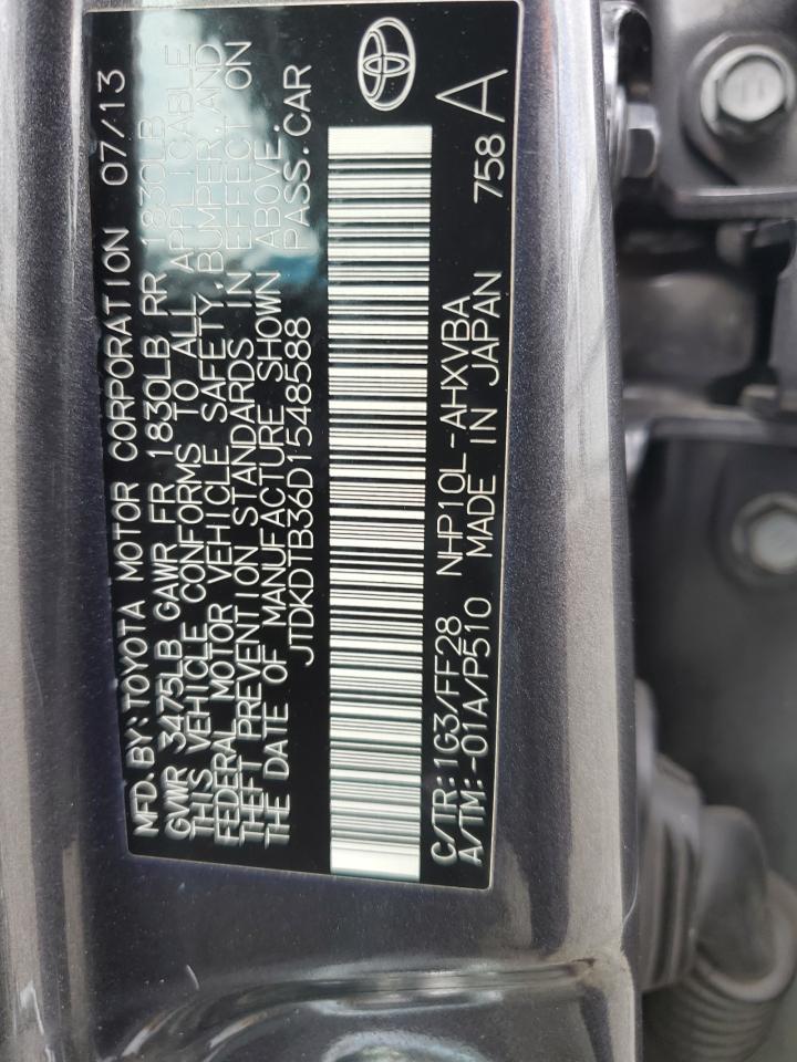 Photo 12 VIN: JTDKDTB36D1548588 - TOYOTA PRIUS 