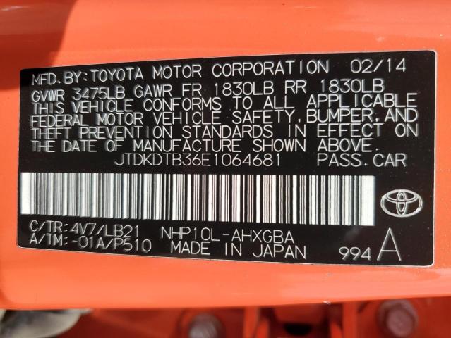 Photo 11 VIN: JTDKDTB36E1064681 - TOYOTA PRIUS C 