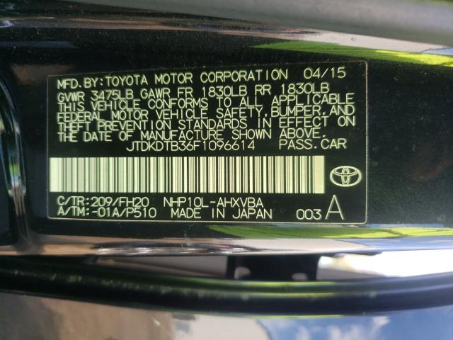 Photo 9 VIN: JTDKDTB36F1096614 - TOYOTA PRIUS C 