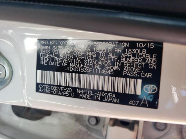 Photo 11 VIN: JTDKDTB36F1114545 - TOYOTA PRIUS C 