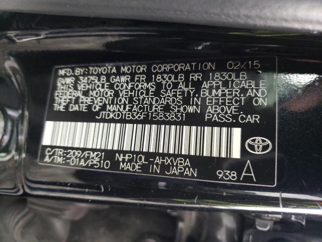 Photo 11 VIN: JTDKDTB36F1583831 - TOYOTA PRIUS C 