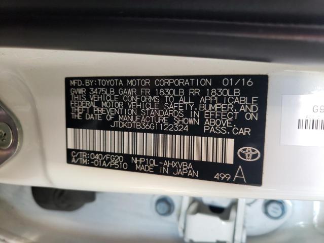 Photo 11 VIN: JTDKDTB36G1122324 - TOYOTA PRIUS C 