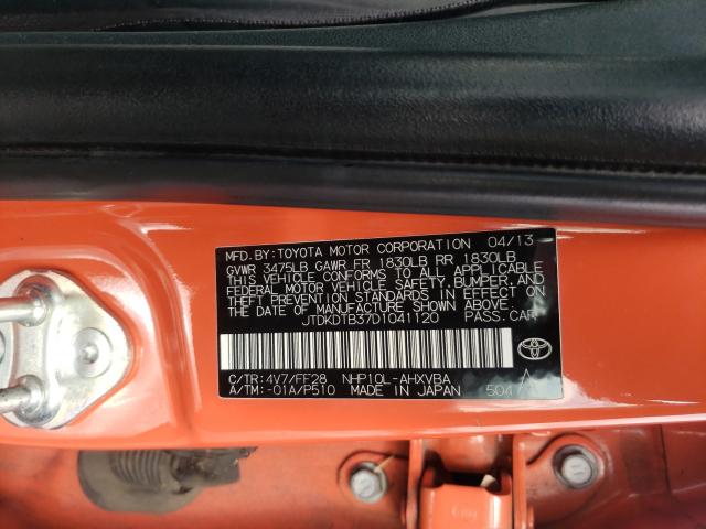 Photo 9 VIN: JTDKDTB37D1041120 - TOYOTA PRIUS C 