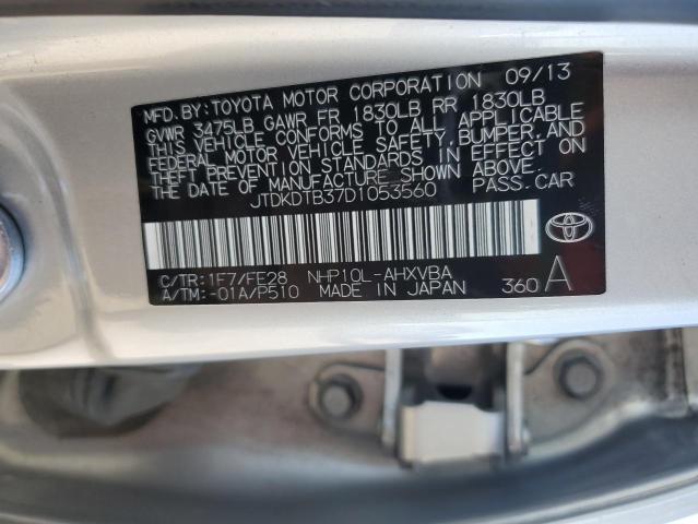 Photo 11 VIN: JTDKDTB37D1053560 - TOYOTA PRIUS 