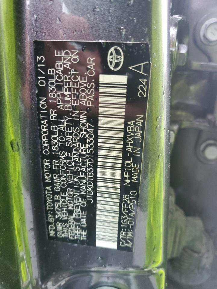 Photo 12 VIN: JTDKDTB37D1533047 - TOYOTA PRIUS 