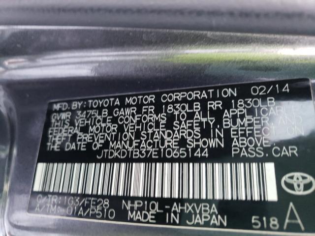 Photo 9 VIN: JTDKDTB37E1065144 - TOYOTA PRIUS C 