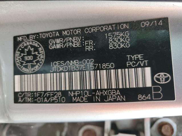 Photo 11 VIN: JTDKDTB37E1571850 - TOYOTA PRIUS C 