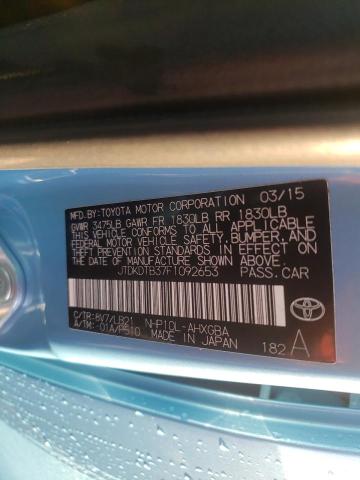 Photo 9 VIN: JTDKDTB37F1092653 - TOYOTA PRIUS C 